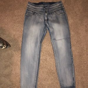 High waisted skinny jeans